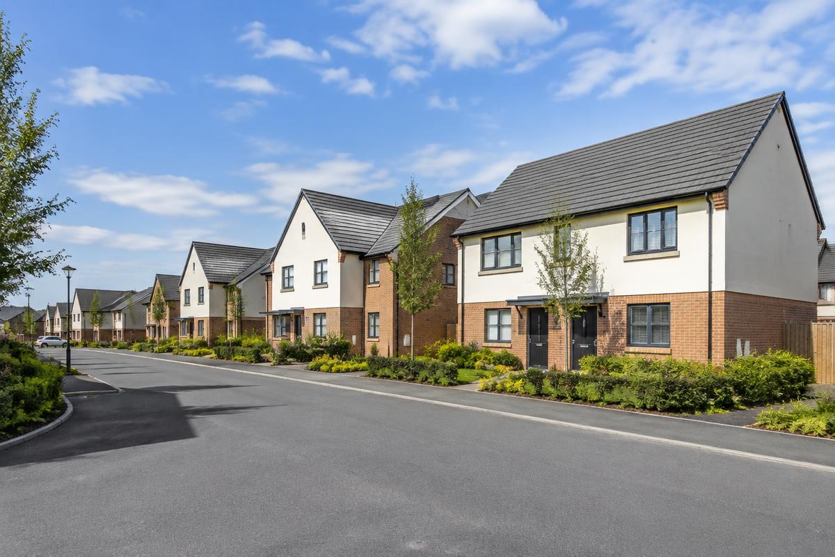 Modern new-build housing development in the UK